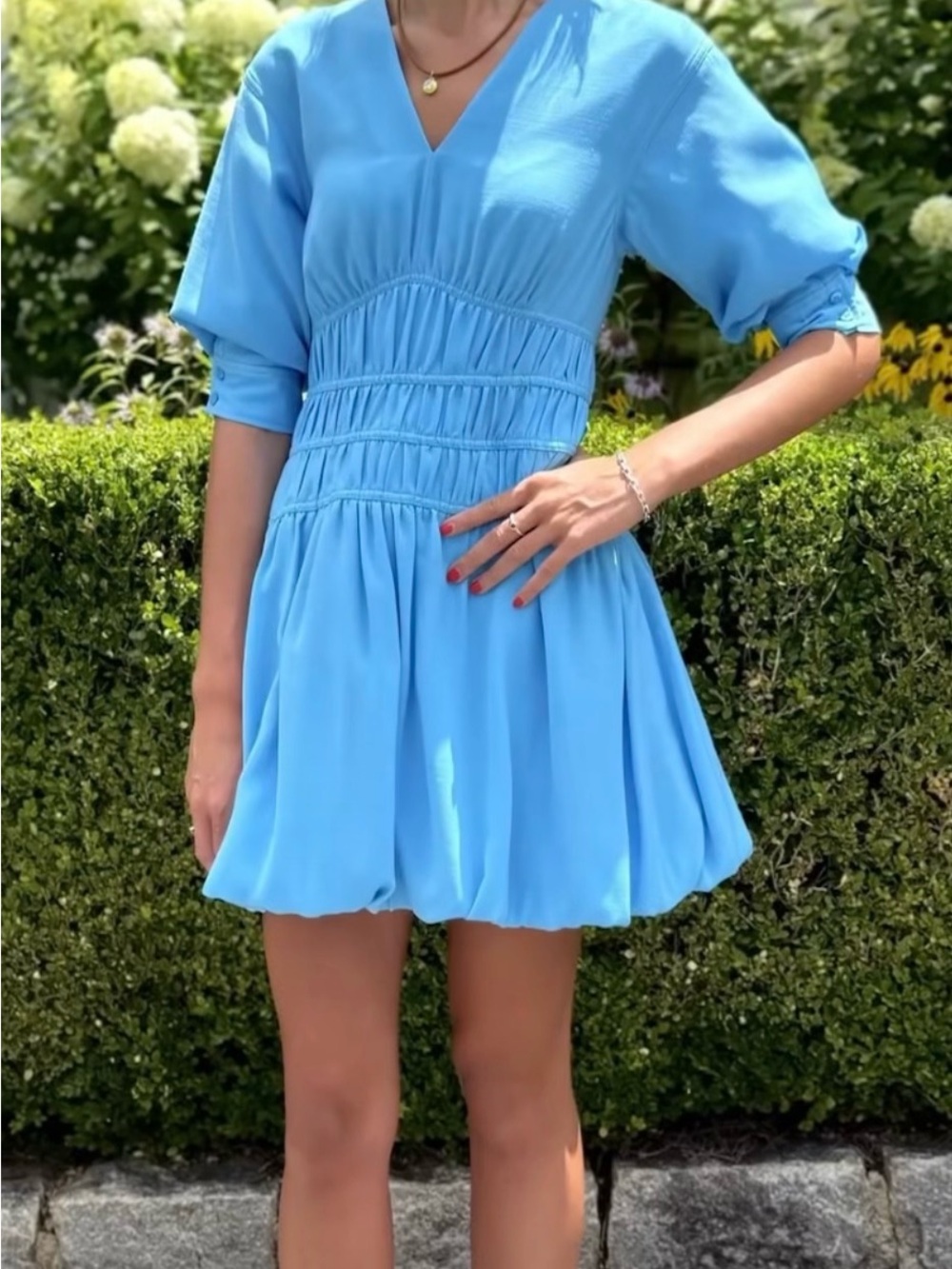 Jonathan Simkhai Sky Blue Mini Dress